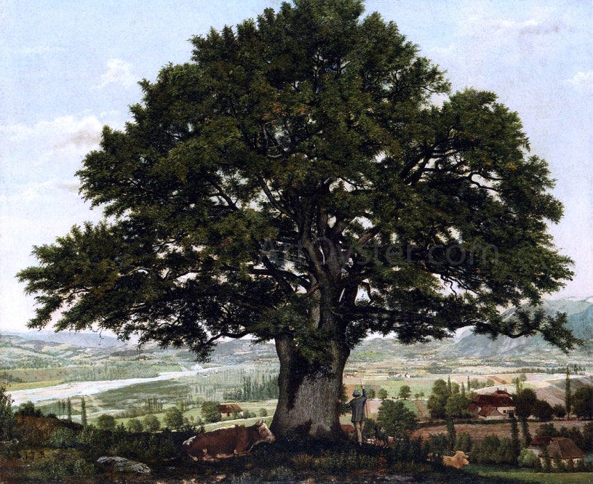 Jean-Jacques Rousseau La plaine dAnnecyu-Chene le vaterant des Alpes - Hand Painted Oil Painting