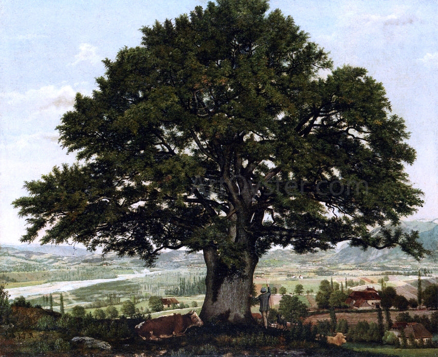  Jean-Jacques Rousseau La plaine dAnnecyu-Chene le vaterant des Alpes - Hand Painted Oil Painting