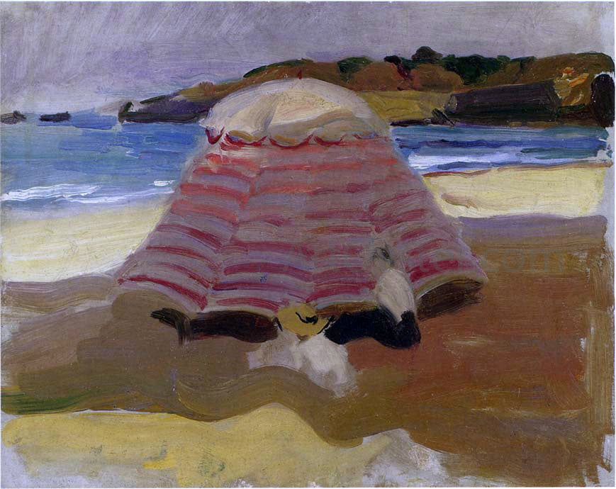 Joaquin Sorolla Y Bastida La Playa de Biarritz - Hand Painted Oil Painting