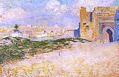 Theo Van Rysselberghe La porte de Monsour El Hay A Meknes, Maroc - Hand Painted Oil Painting