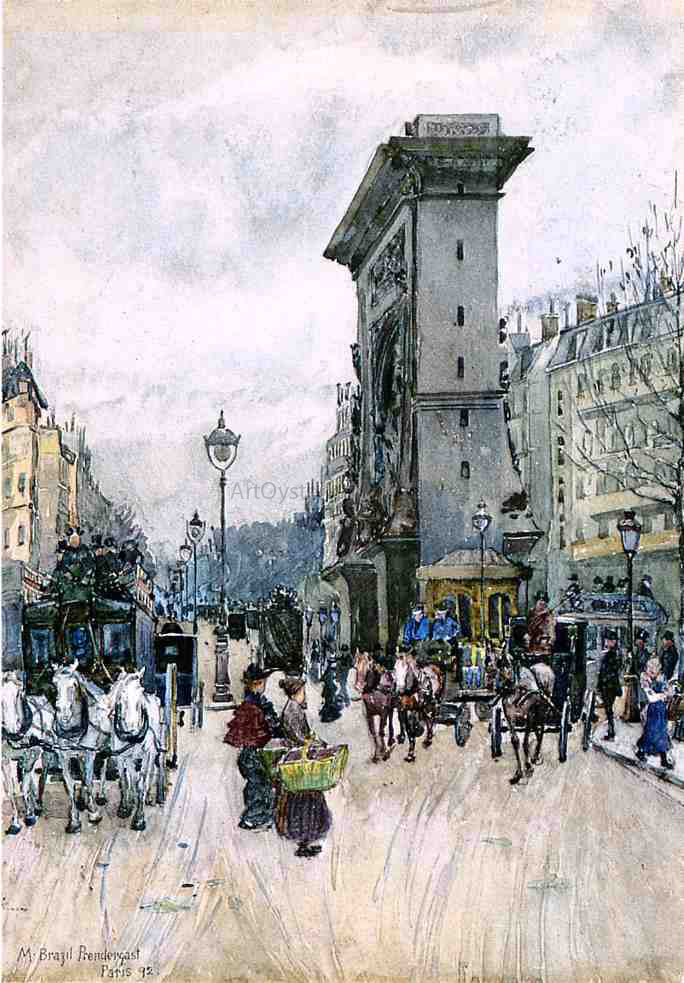 Maurice Prendergast La Porte San Denis - Hand Painted Oil Painting