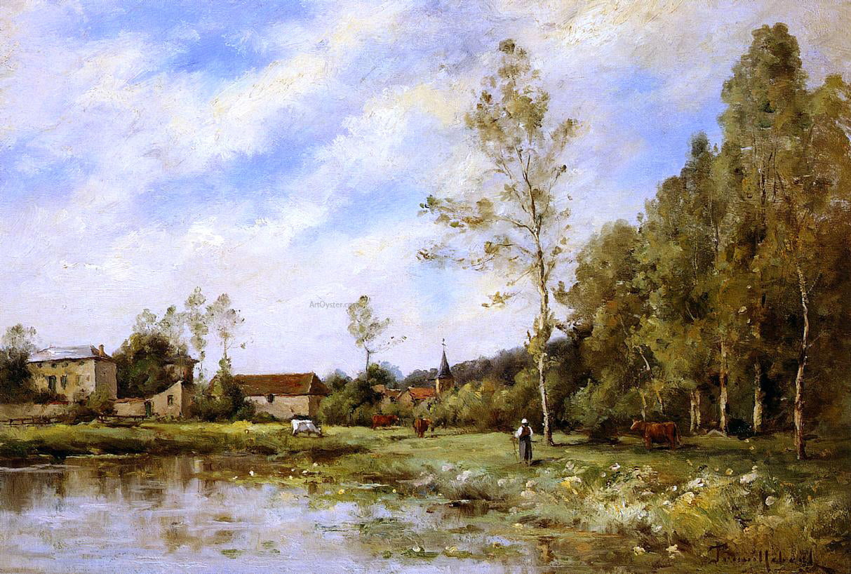 Paul Desire Trouillebert La Prarie Robert - Hand Painted Oil Painting