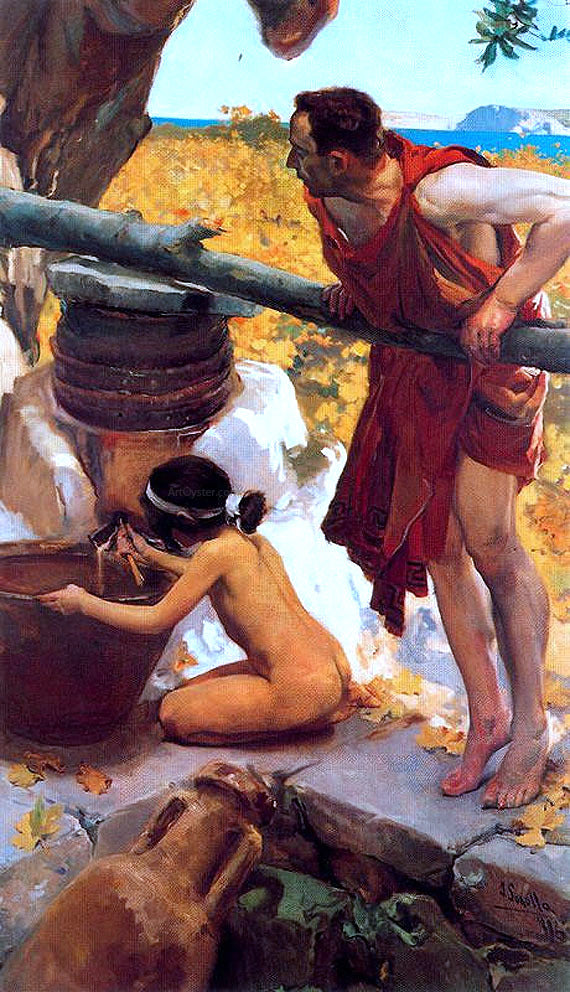Joaquin Sorolla Y Bastida La Prenssa - Hand Painted Oil Painting