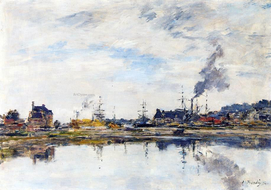 Eugene-Louis Boudin La Retenue a Trouville - Hand Painted Oil Painting