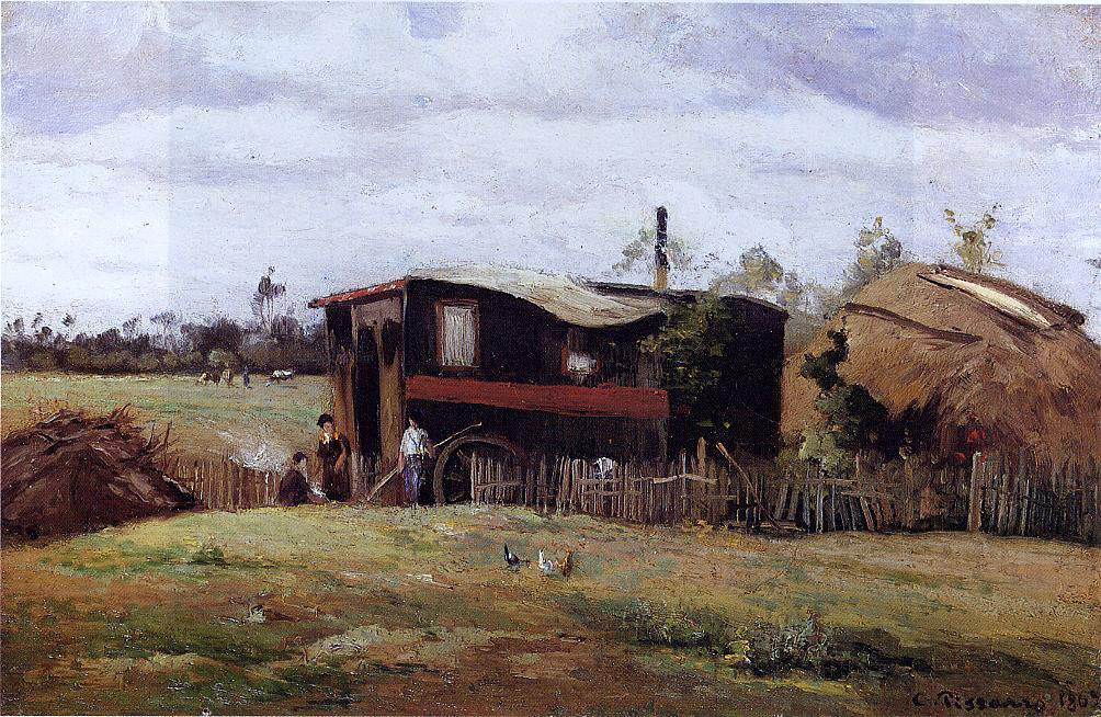 Camille Pissarro La roulette des Bohemiens - Hand Painted Oil Painting