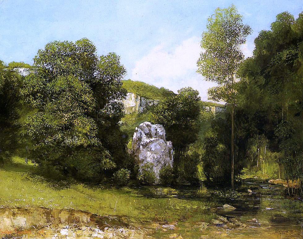 Gustave Courbet La Ruisseau de la Breme - Hand Painted Oil Painting
