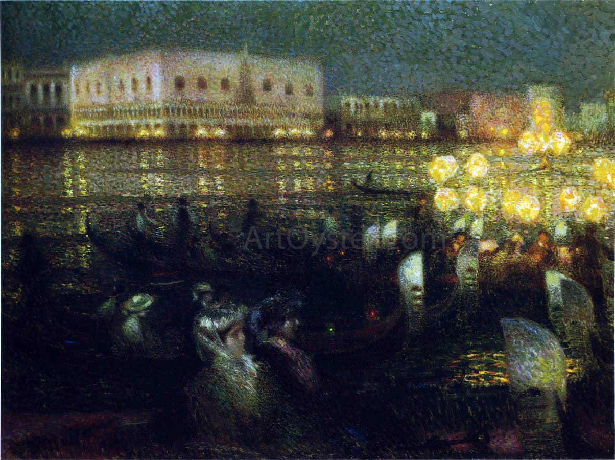 Henri Le Sidaner La Serenade, Venice - Hand Painted Oil Painting