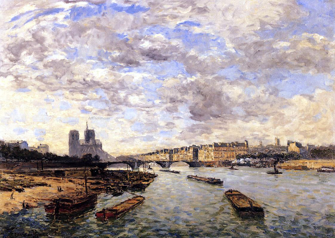 Frank Myers Boggs La Siene, Vue du Pont d'Austerlitz - Hand Painted Oil Painting