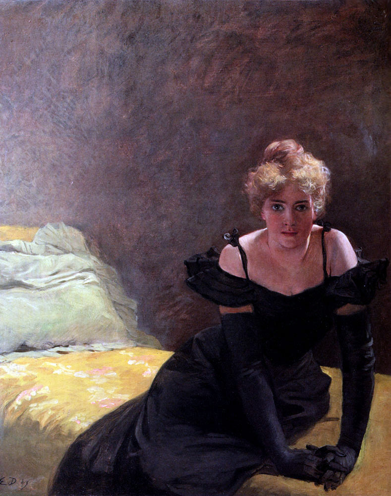 Junior Emile Doepler La Soire - Hand Painted Oil Painting