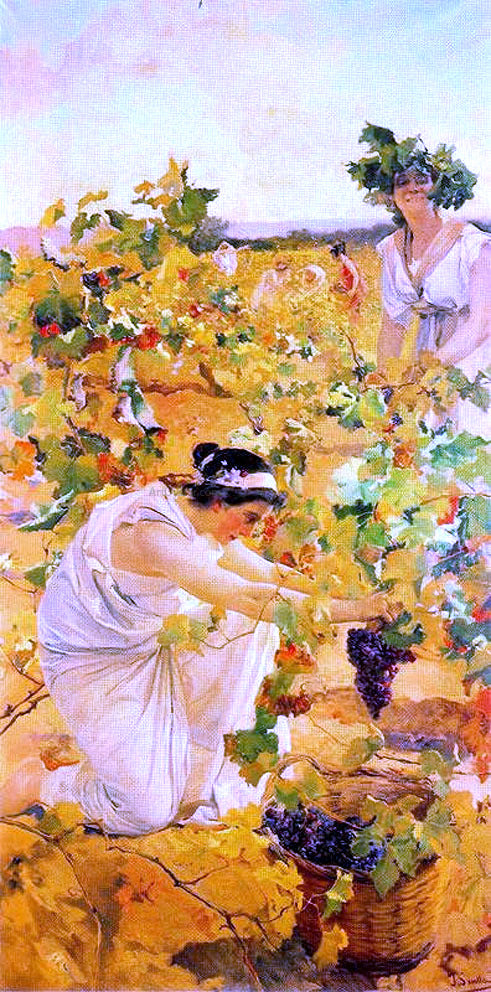 Joaquin Sorolla Y Bastida La Vendemia - Hand Painted Oil Painting