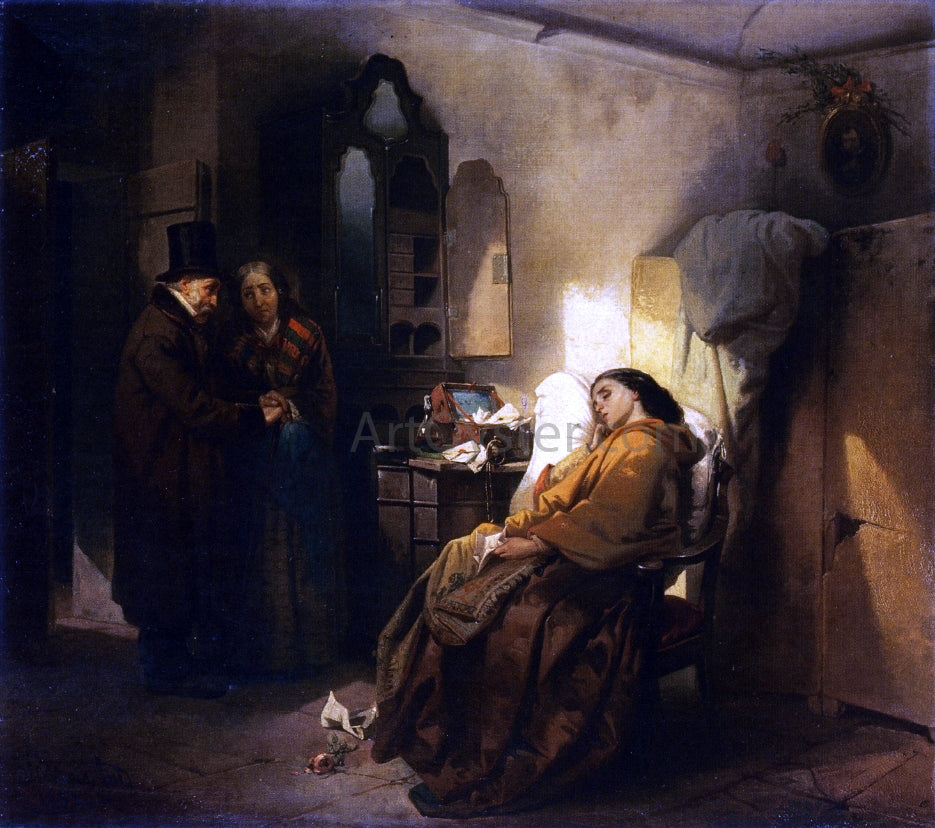 Vicenzo Cabianca L'Abbandonata - Hand Painted Oil Painting