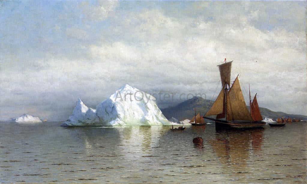 William Bradford Labrador Fishing Boats near Cape Charles - Hand Painted Oil Painting