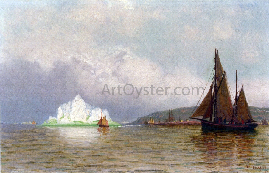 William Bradford Labrador Fishing Settlement - Hand Painted Oil Painting