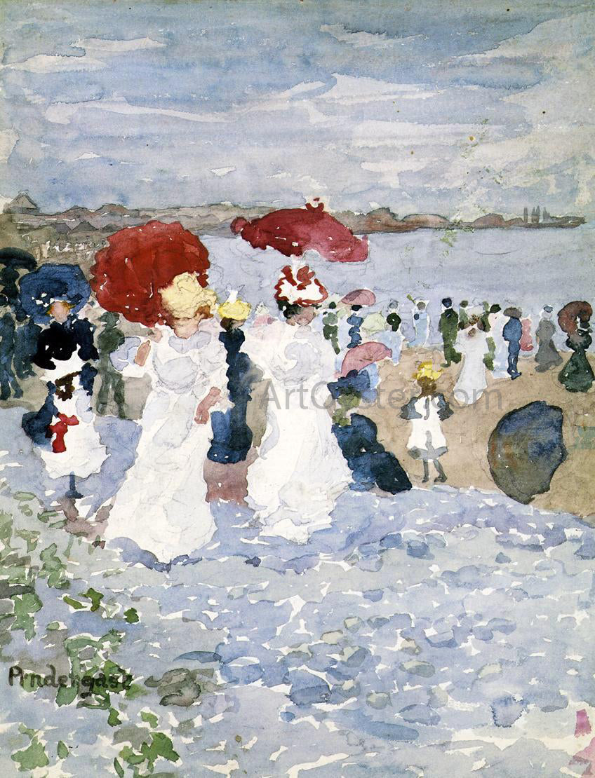 Maurice Prendergast Ladies with Parasols - Hand Painted Oil Painting