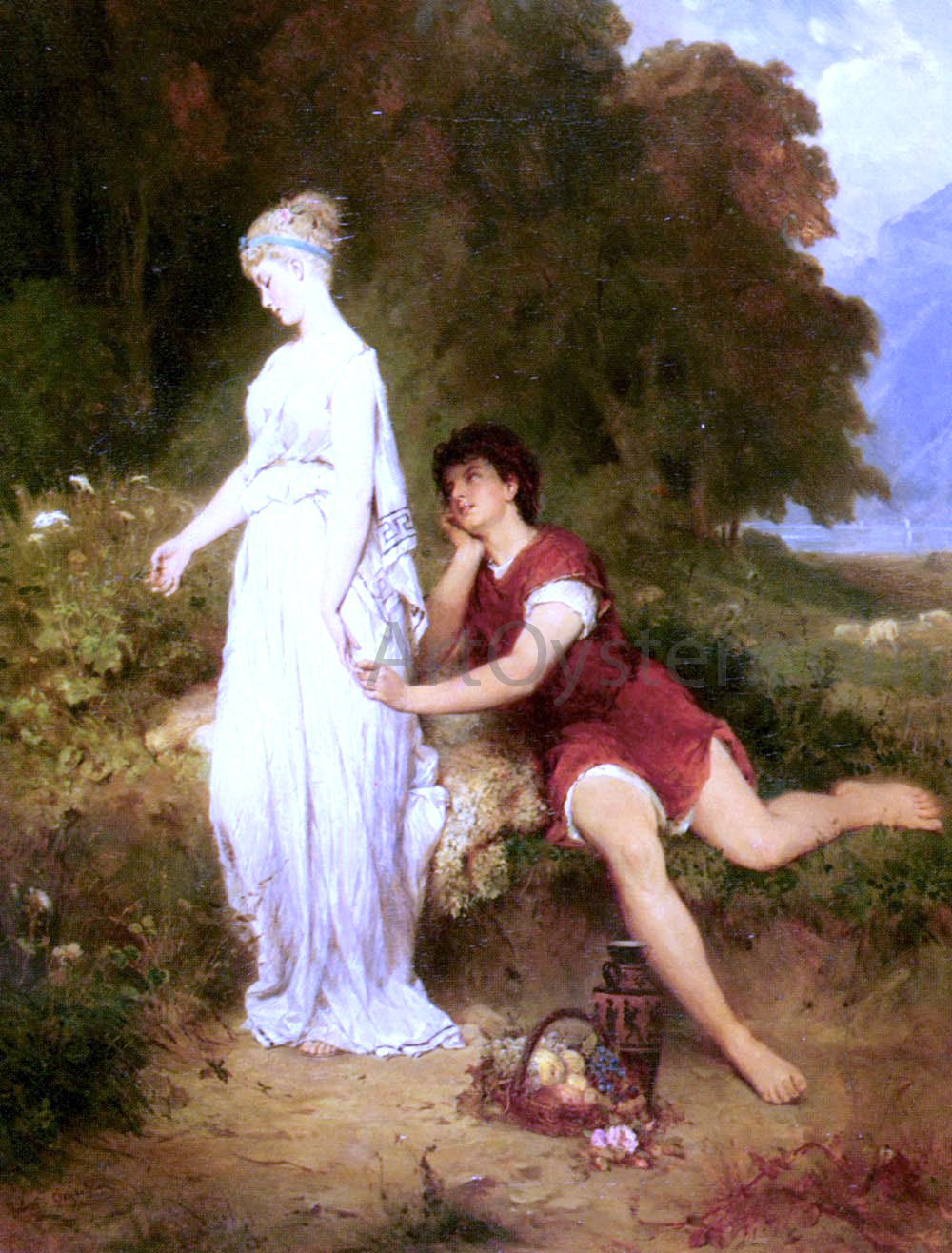 Robert Beyschlag L'Adieu - Hand Painted Oil Painting