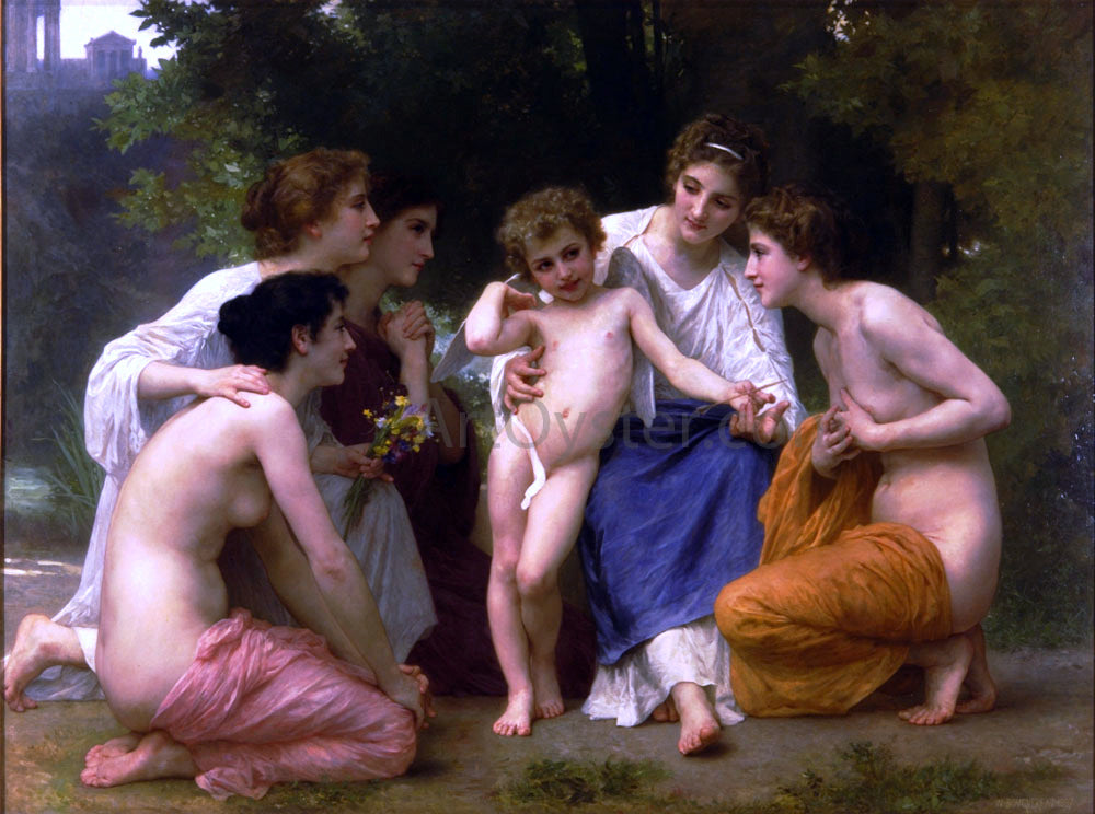 William Adolphe Bouguereau L'admiration (also known as Admiration) - Hand Painted Oil Painting