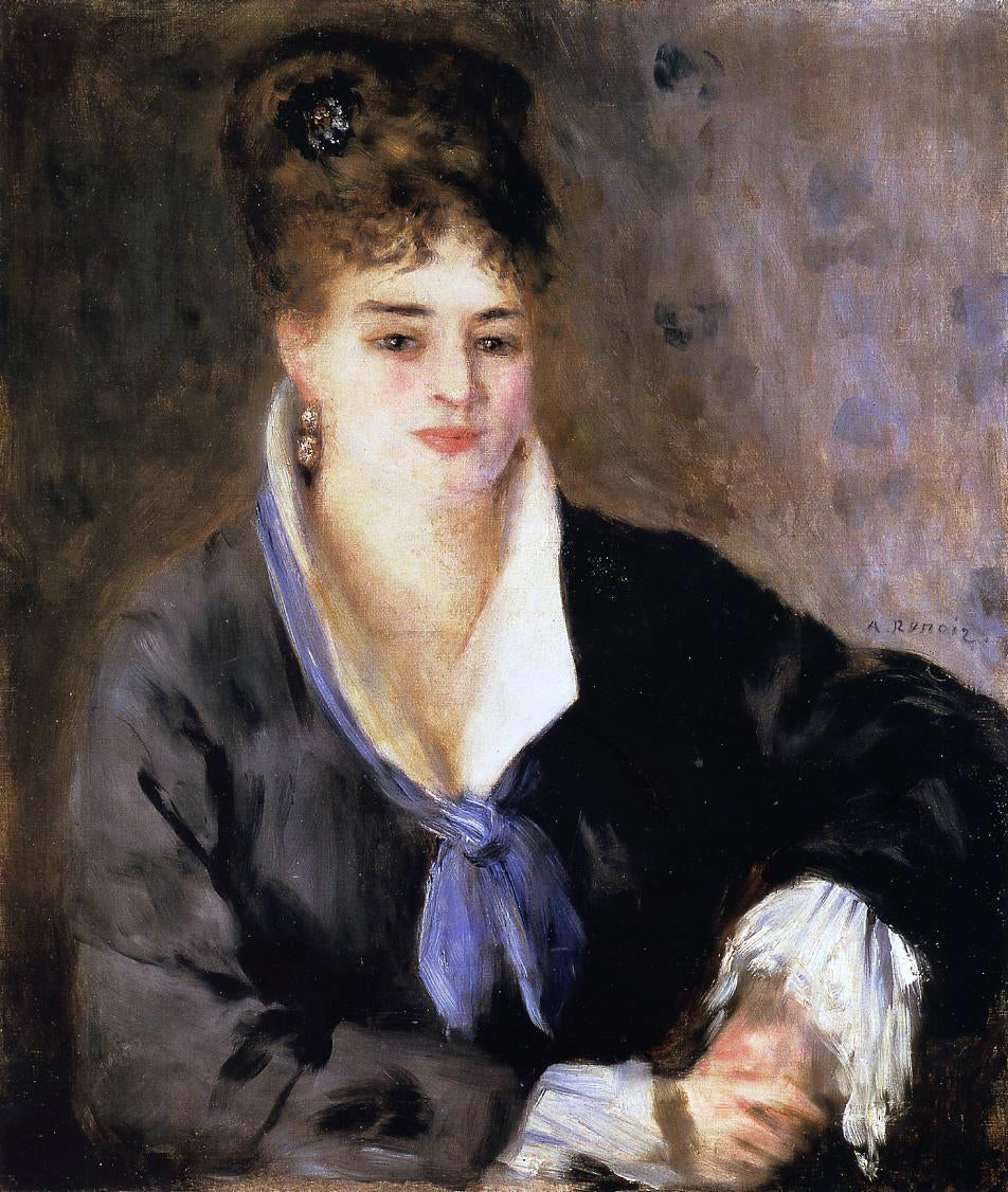 Pierre Auguste Renoir Lady in a Black Dress Oil Painting – Art Oyster LLC