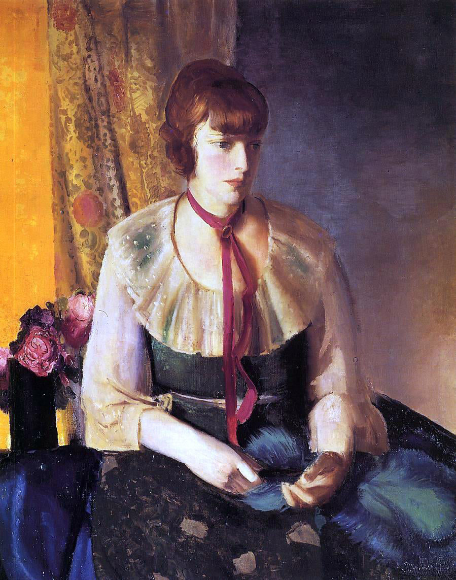  George Wesley Bellows Lady in a Green Dress - Hand Painted Oil Painting