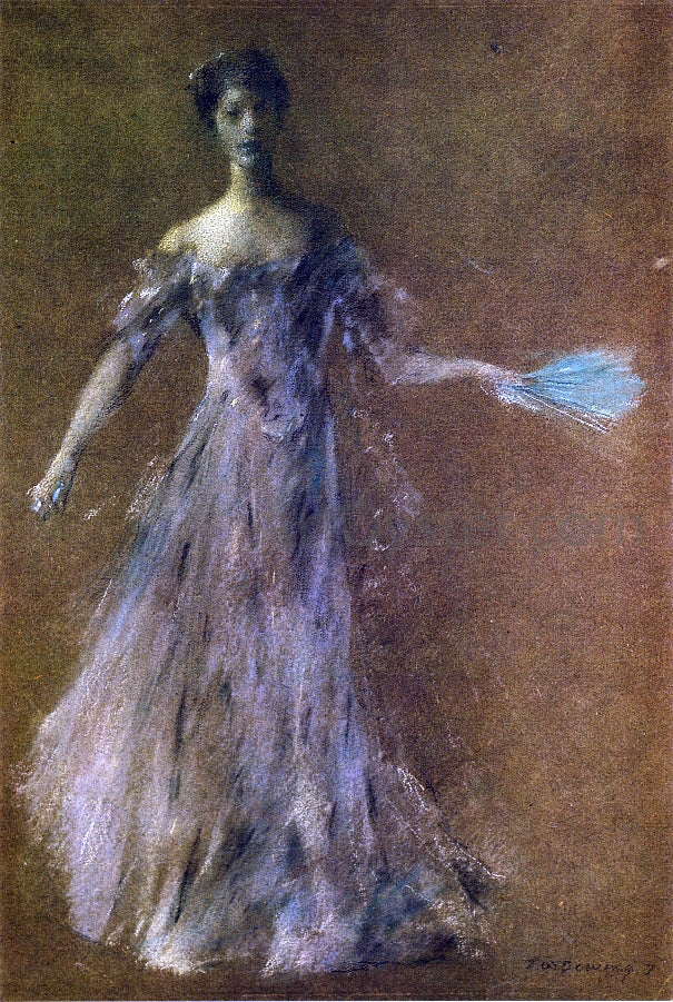  Thomas Wilmer Dewing Lady in Lavender Dress - Hand Painted Oil Painting