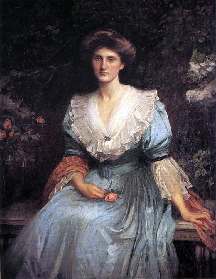 John William Waterhouse Lady Violet Henderson - Hand Painted Oil Painting