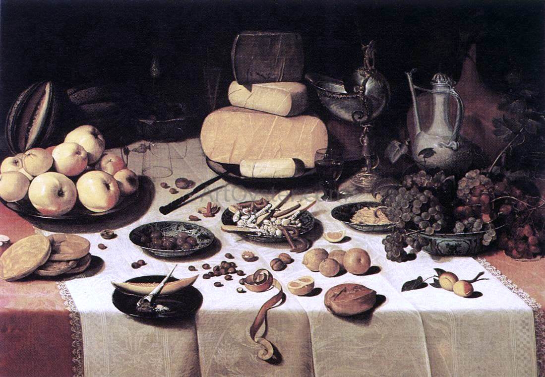Floris Claesz Van Dijck Laid Table - Hand Painted Oil Painting
