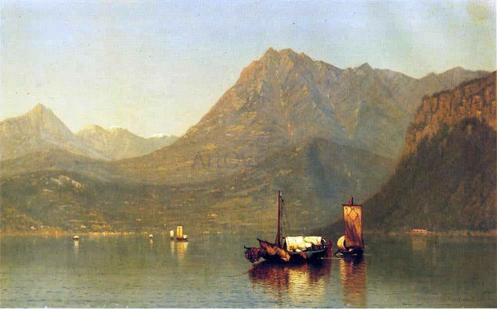  James Renwick Brevoort Lake Como - Hand Painted Oil Painting