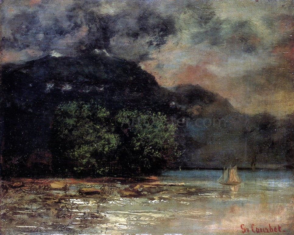 Gustave Courbet Lake Geneve before the Storm - Hand Painted Oil Painting