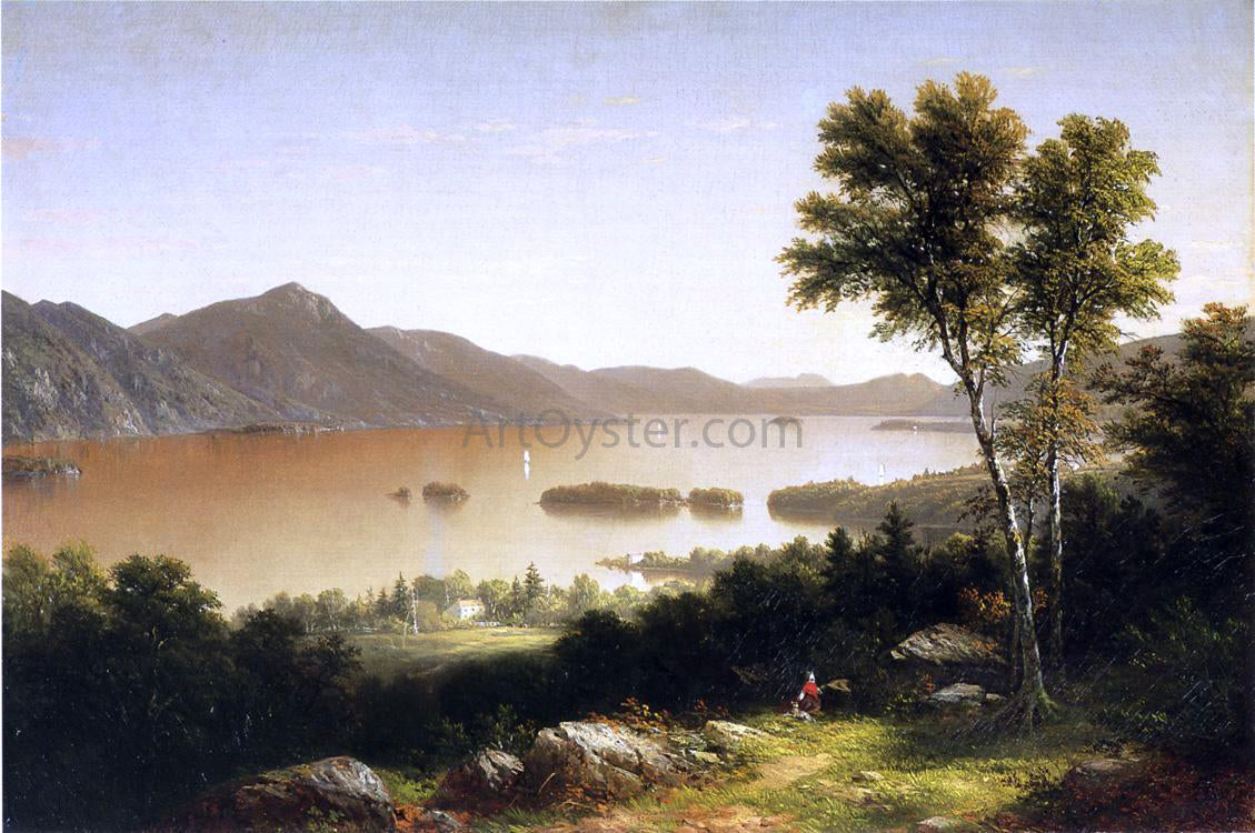 John W Casilear Lake George - Hand Painted Oil Painting