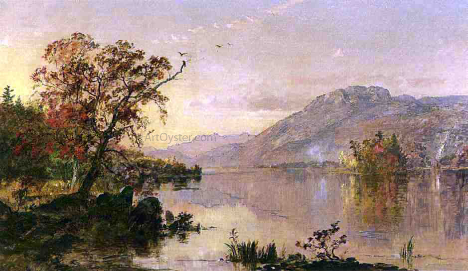Jasper Francis Cropsey Lake George, New York - Hand Painted Oil Painting