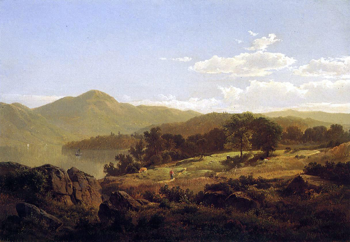 William Trost Richards Lake George, Opposite Caldwell - Hand Painted Oil Painting