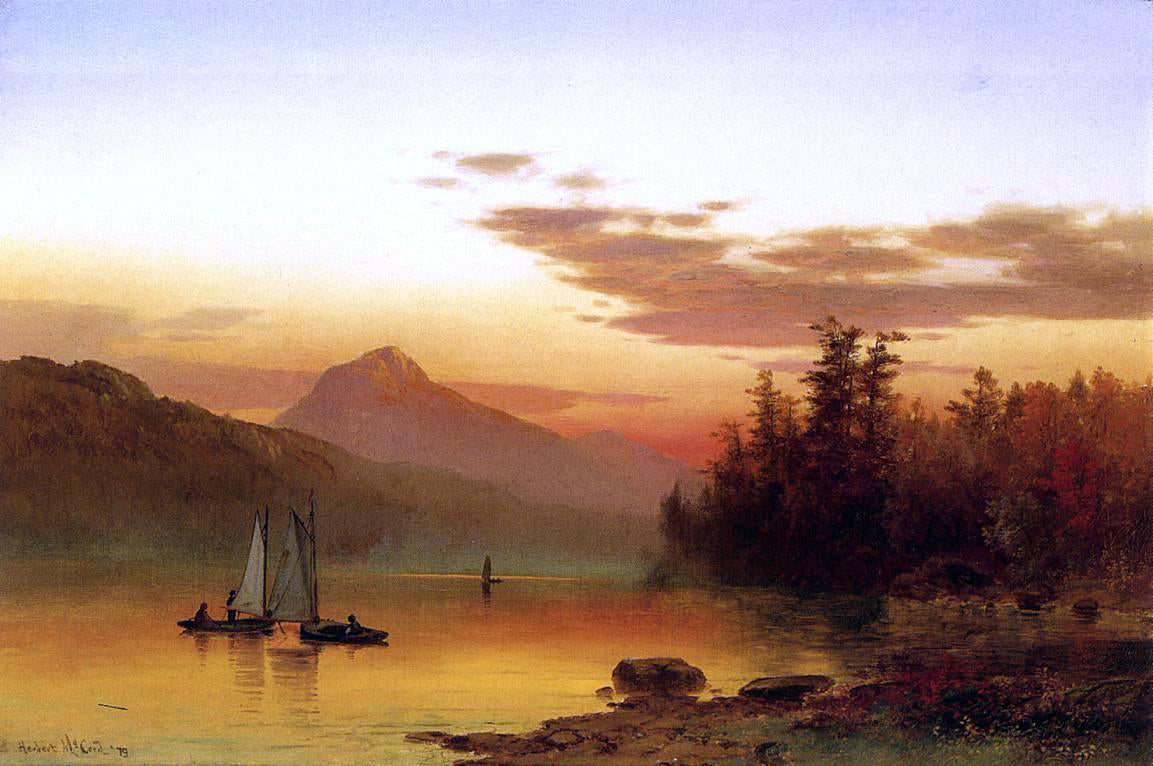 George Herbert McCord Lake Luzern, New York - Hand Painted Oil Painting