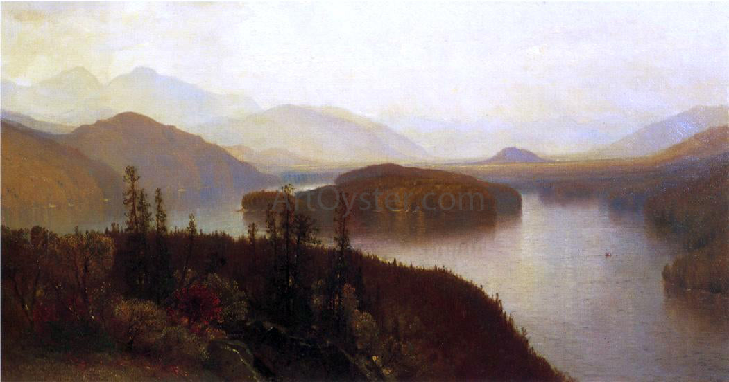 Jr. Samuel Colman Lake Placid, Adirondacks - Hand Painted Oil Painting