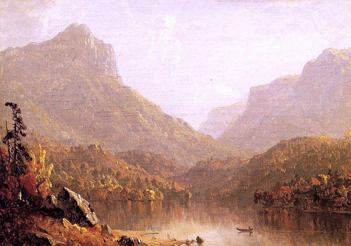 Sanford Robinson Gifford Lake Scene - Hand Painted Oil Painting