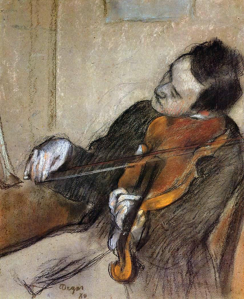 Edgar Degas L'Altiste - Hand Painted Oil Painting