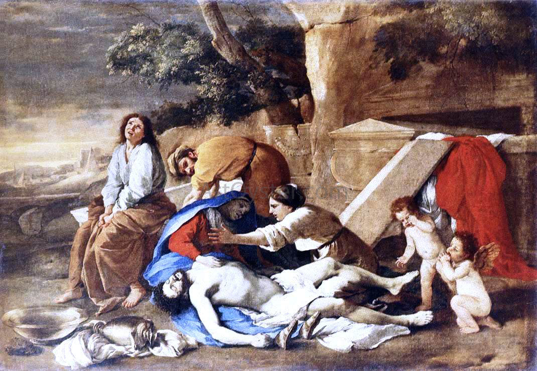 Nicolas Poussin Lamentation over the Body of Christ - Hand Painted Oil Painting