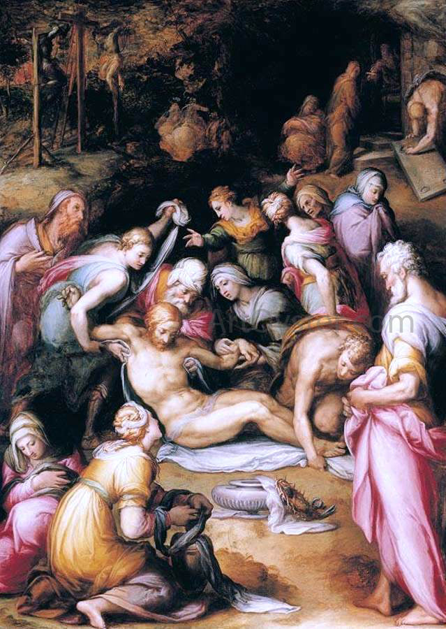 Giovan Battista Naldini Lamentation over the Dead Christ - Hand Painted Oil Painting