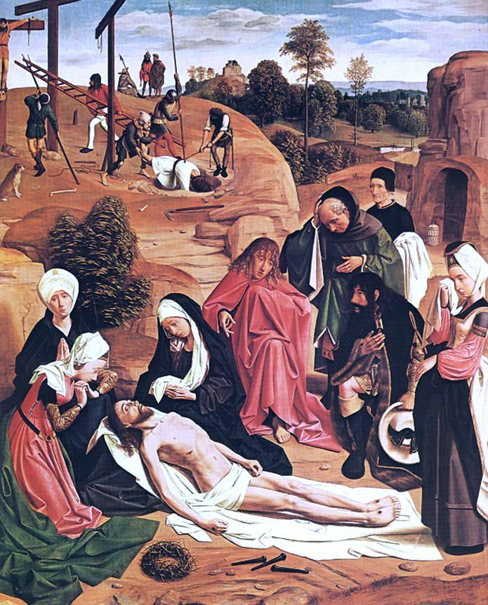 Geertgen Sint Jans Lamentation over the Dead Christ - Hand Painted Oil Painting