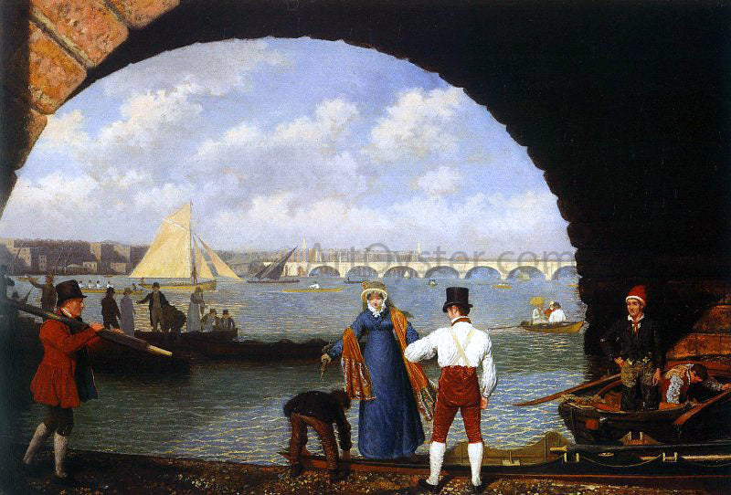 Jacques-Laurent Agasse Landing at Westminster Bridge - Hand Painted Oil Painting