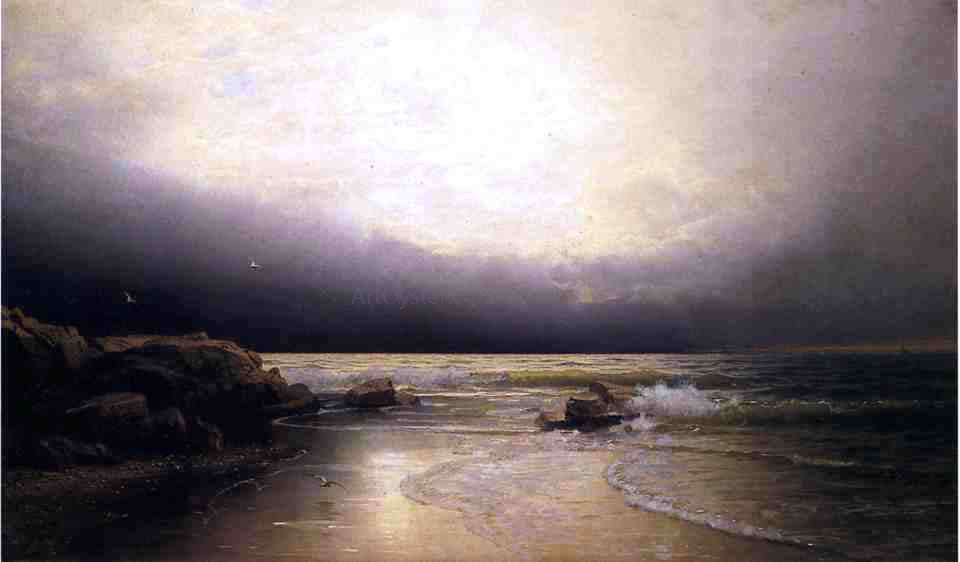 William Trost Richards Lands End - New Jersey Coast - Hand Painted Oil Painting