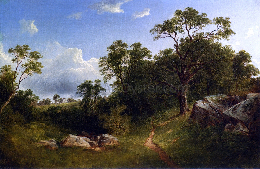 David Johnson Landscape (also known as White Mansion in the Distance) - Hand Painted Oil Painting