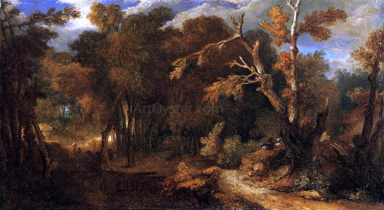 Nicolas De Largilliere Landscape - Hand Painted Oil Painting