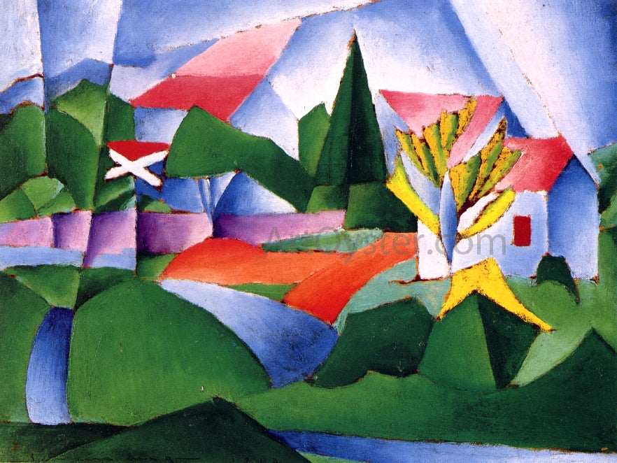 Morton Livingston Schamberg Landscape - Hand Painted Oil Painting