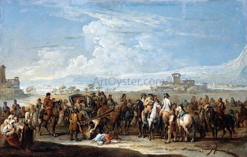 Francesco Simonini Landscape - Hand Painted Oil Painting