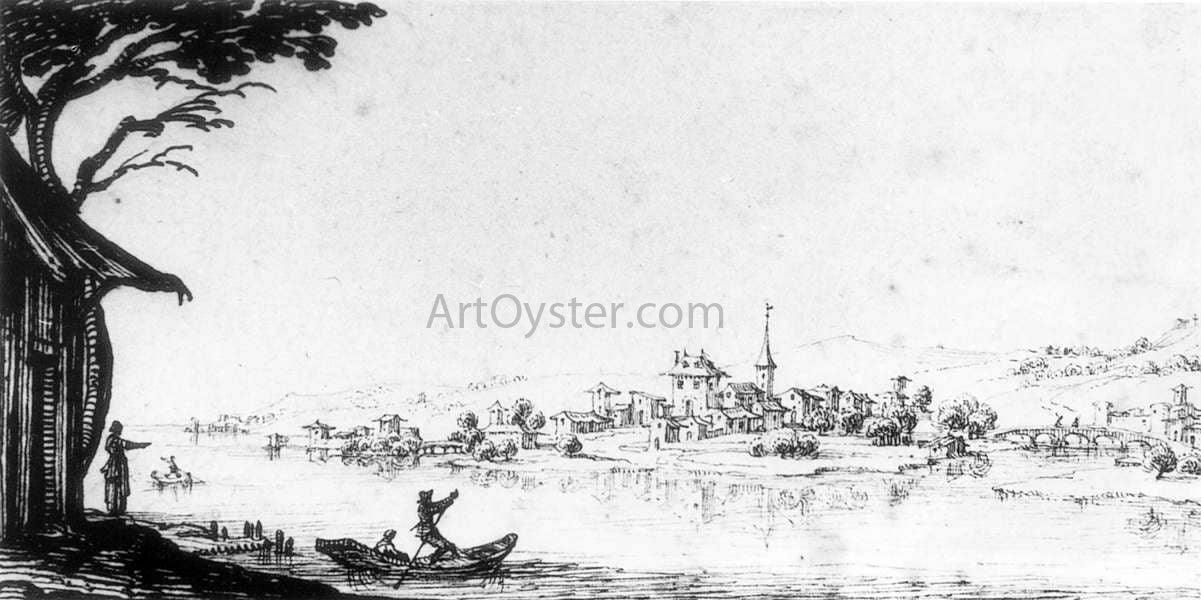 Jacques Callot Landscape - Hand Painted Oil Painting