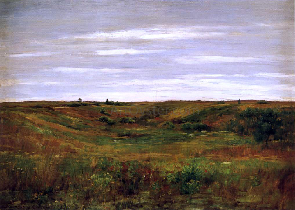 William Merritt Chase Landscape: A Shinnecock Vale - Hand Painted Oil Painting