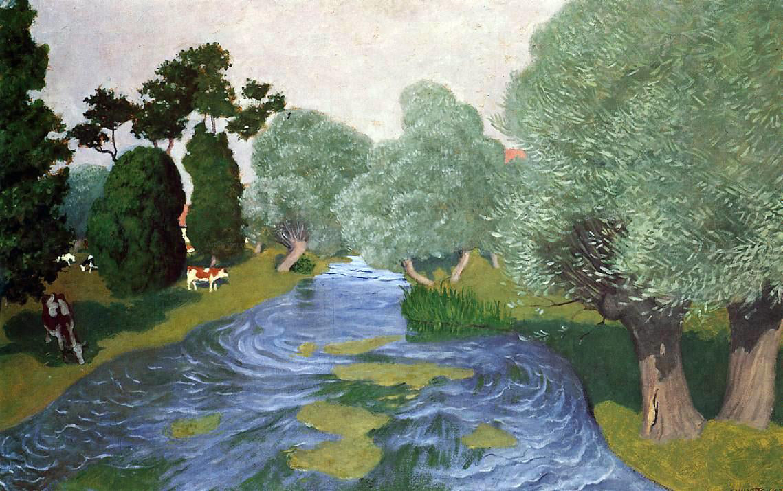 Felix Vallotton Landscape at Arques-la-Bataille - Hand Painted Oil Painting