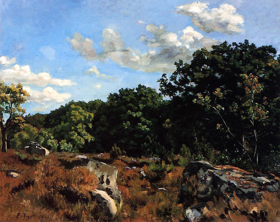Jean Frederic Bazille Landscape at Chailly - Hand Painted Oil Painting