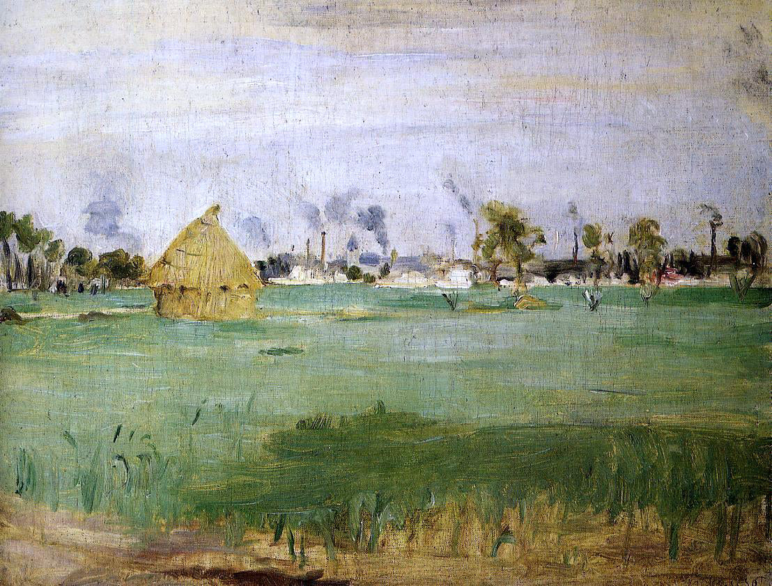  Berthe Morisot Landscape at Gennevilliers - Hand Painted Oil Painting