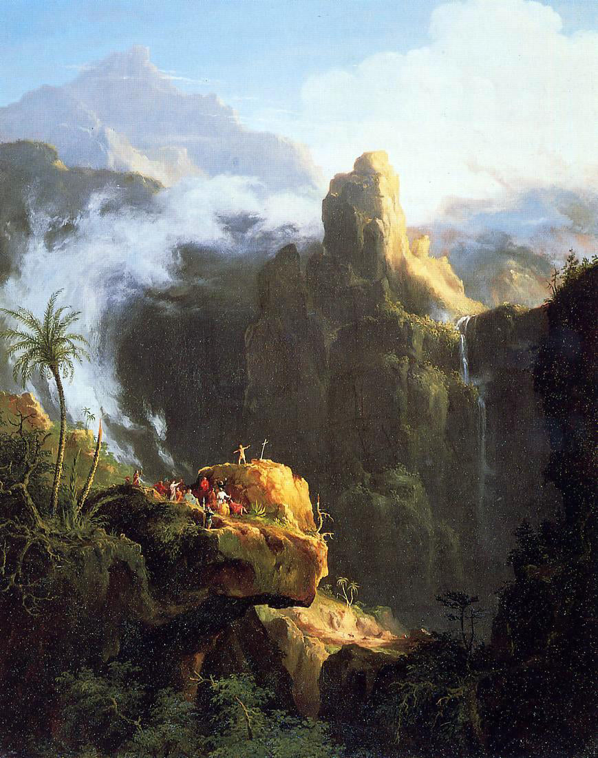  Thomas Cole Landscape Composition: St. John in the Wilderness - Hand Painted Oil Painting