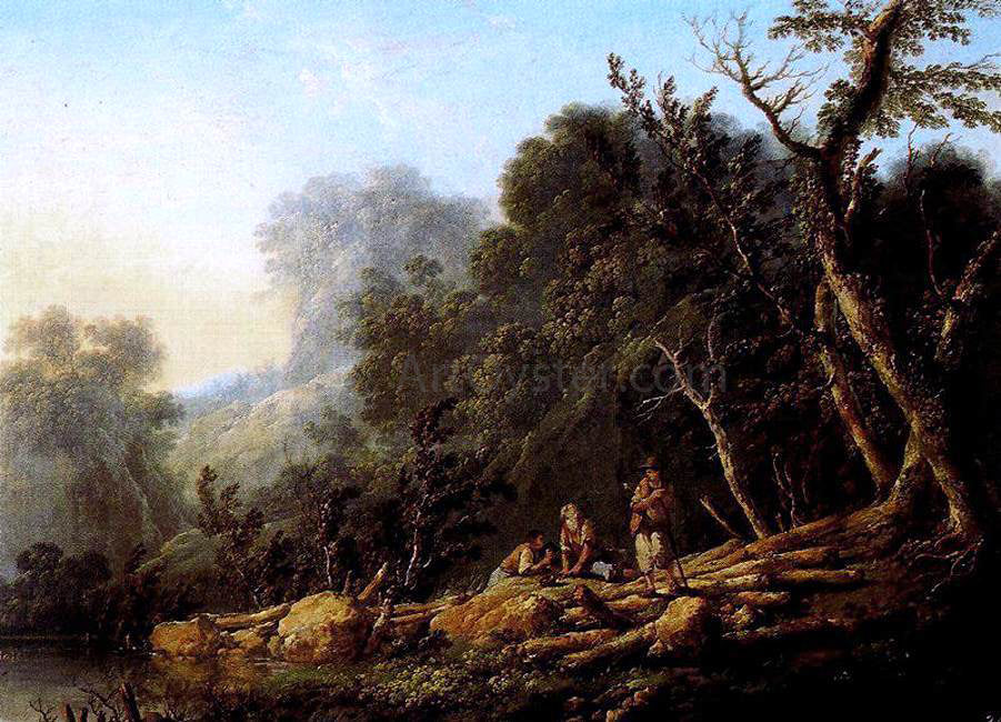 Jean-Baptiste Pillement Landscape - Hand Painted Oil Painting